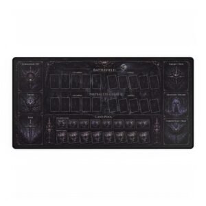 Dark Fantasy 'Black of Night' Gaming Desk Mat — Card Game Battlefield Playmat